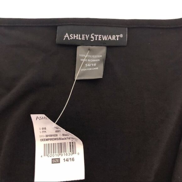 Ashley Stewart Black Empire Waist Dress - Picture 6 of 11